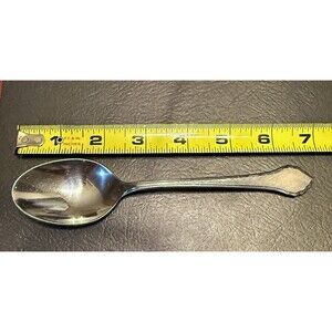 Wm. A. Rogers Deluxe Stainless Spoon, Glossy Silver Solid Handle 7 in Set of 3